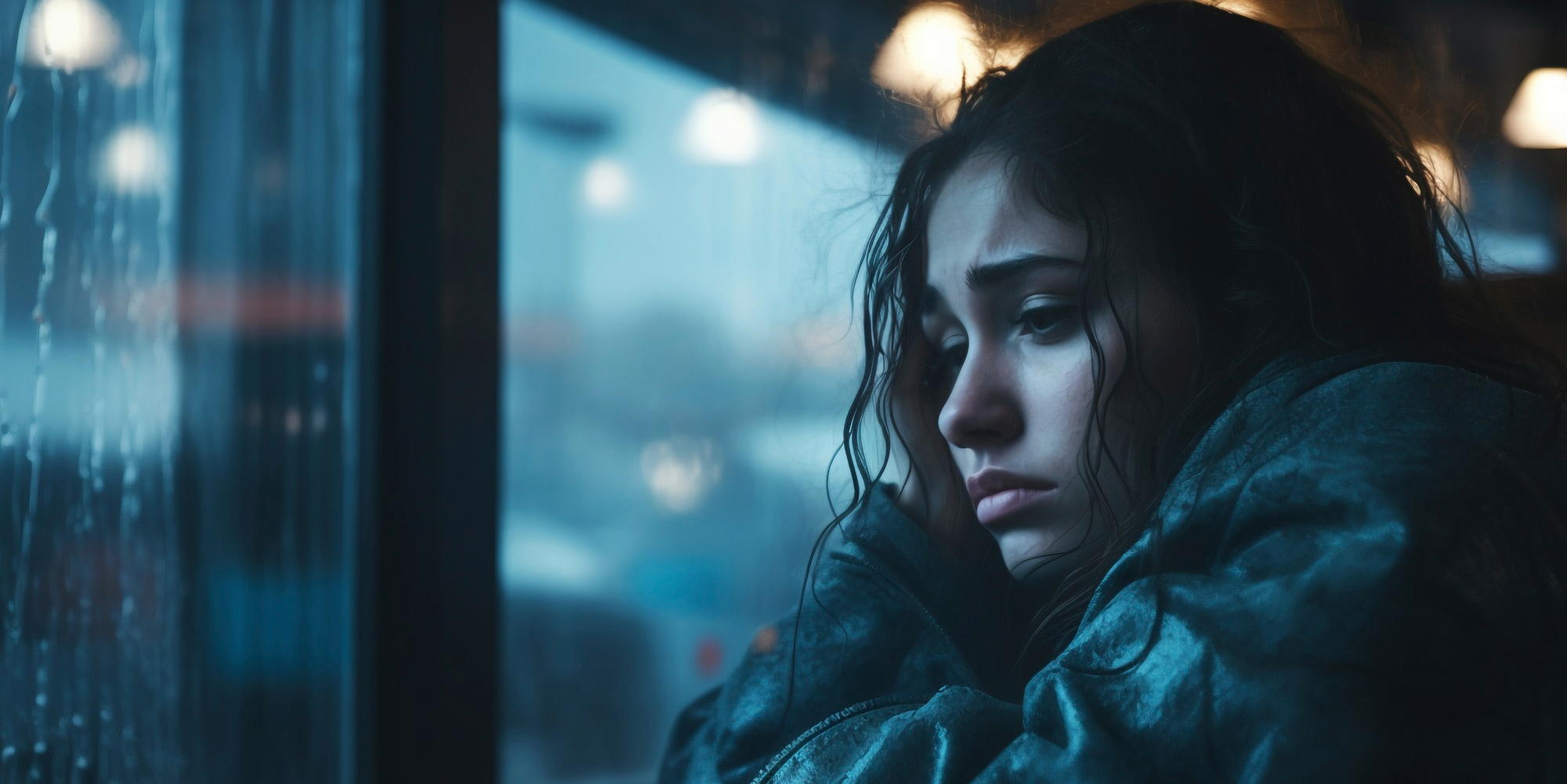 Illustration d'une femme triste